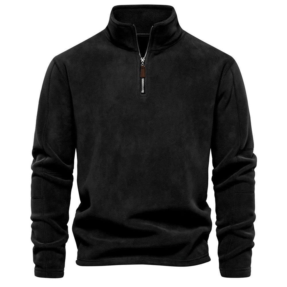 Men's Half-Zip Thermal Sweater - Warm Winter Crew