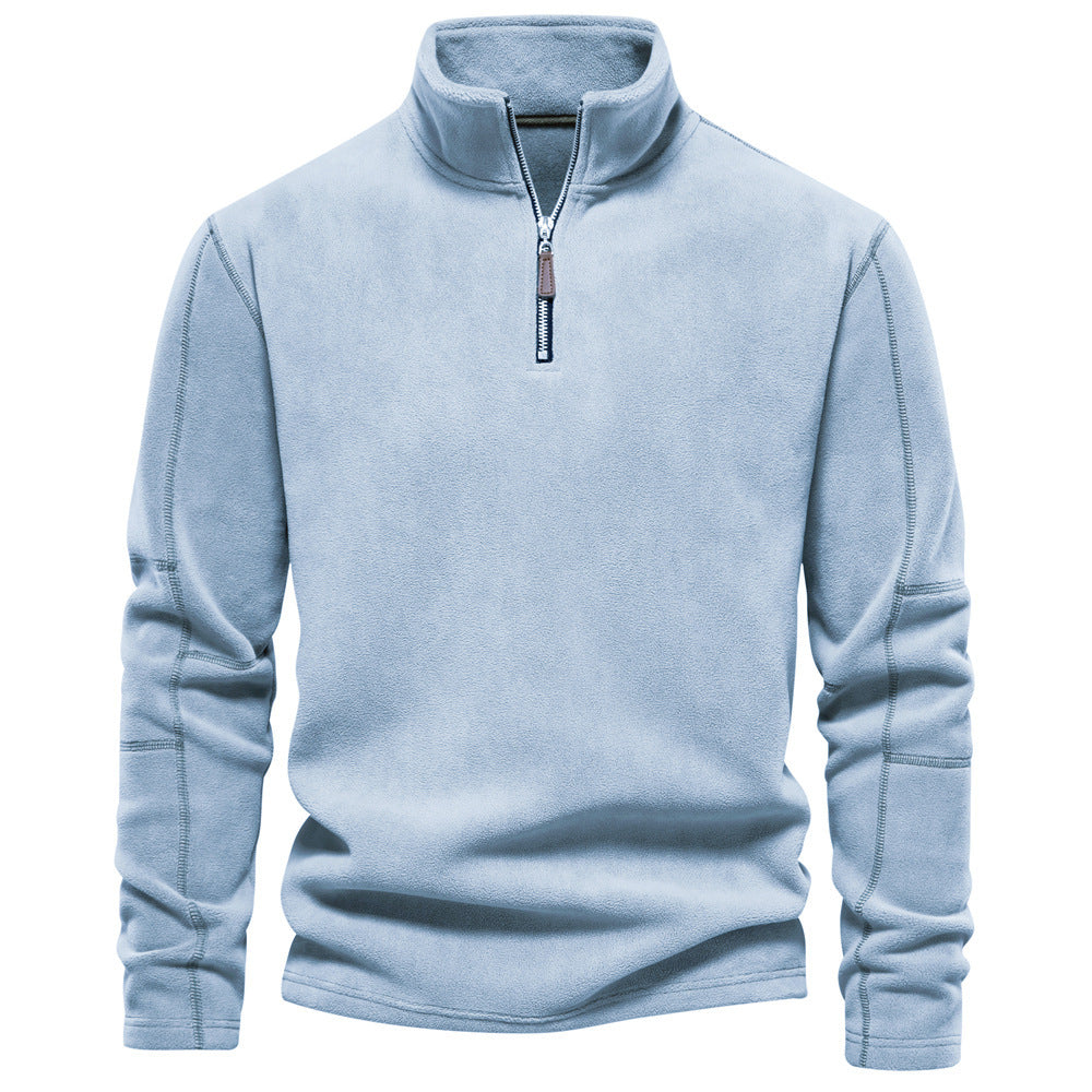 Men's Half-Zip Thermal Sweater - Warm Winter Crew