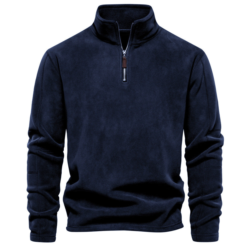 Men's Half-Zip Thermal Sweater - Warm Winter Crew