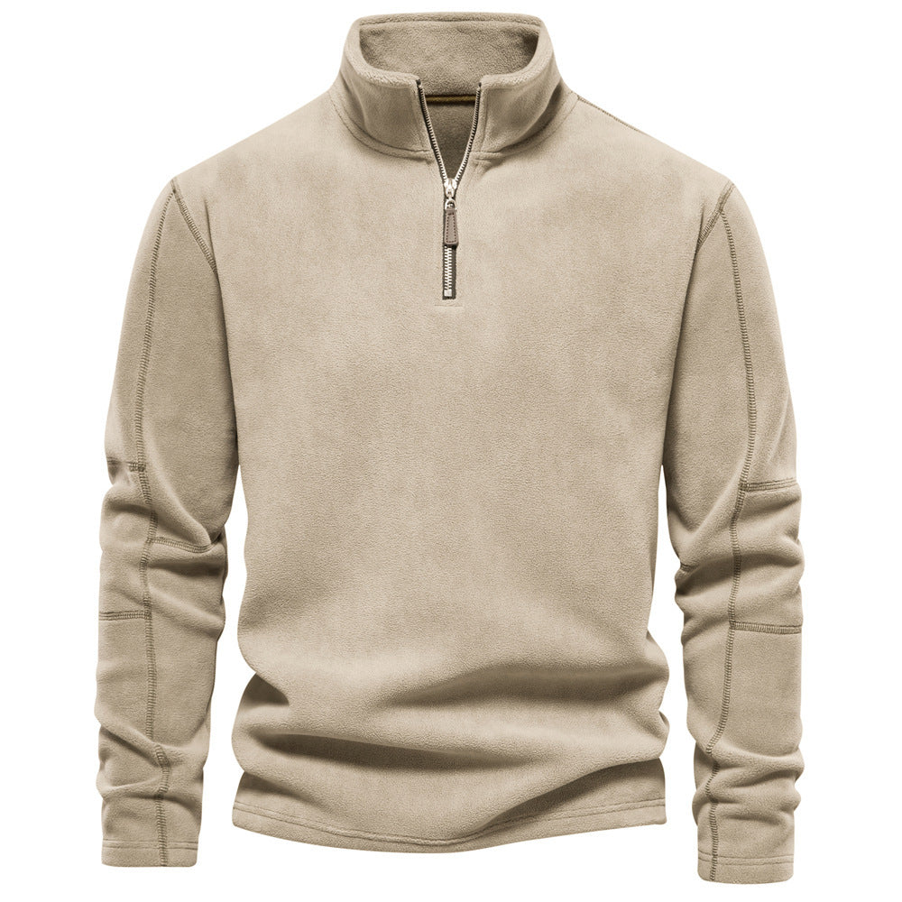 Men's Half-Zip Thermal Sweater - Warm Winter Crew
