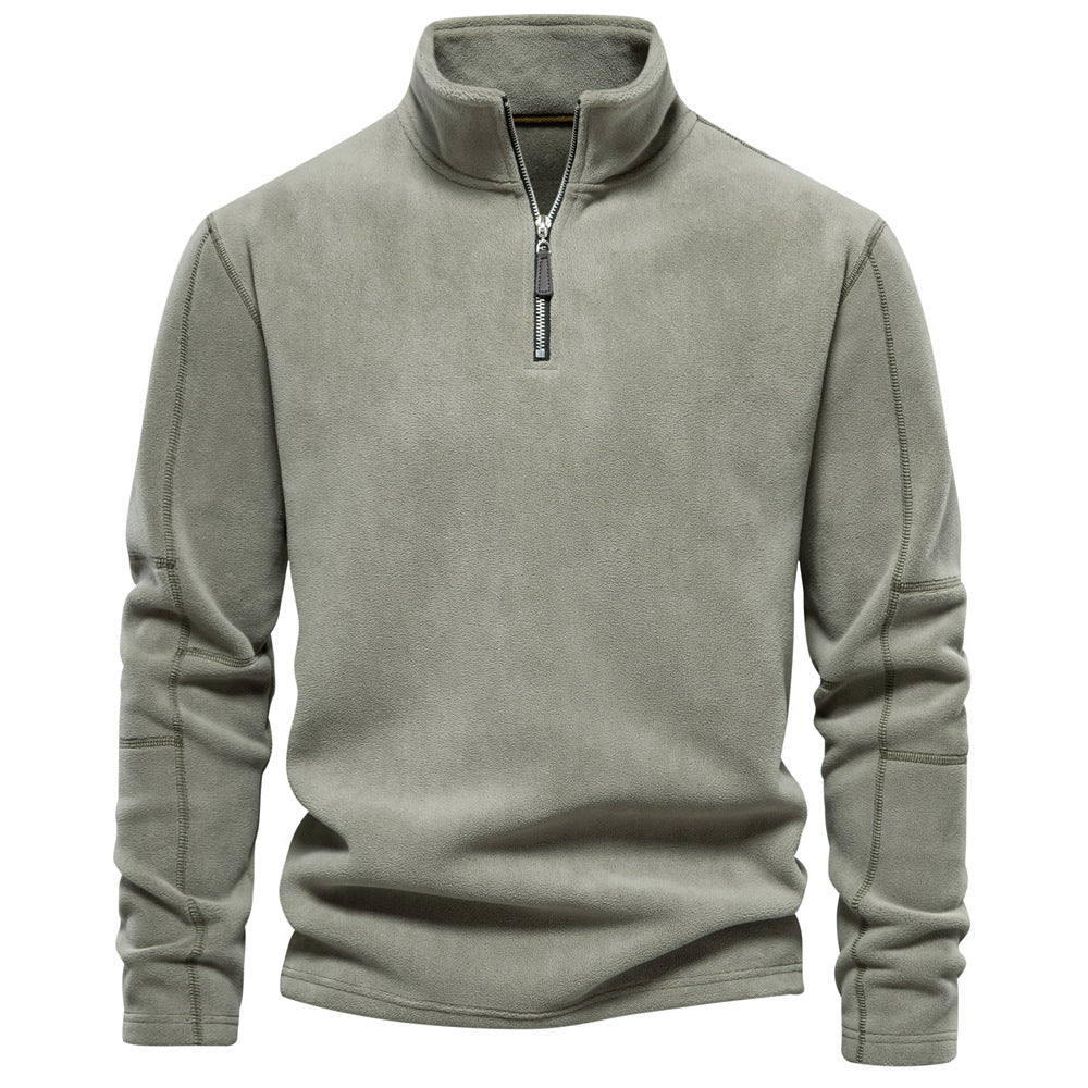 Men's Half-Zip Thermal Sweater - Warm Winter Crew