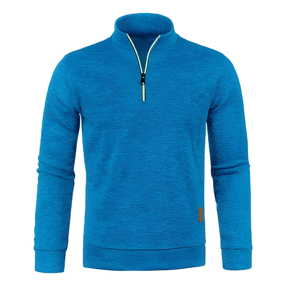 Men's Half Zip Turtleneck Sweater - Warm Winter Knit