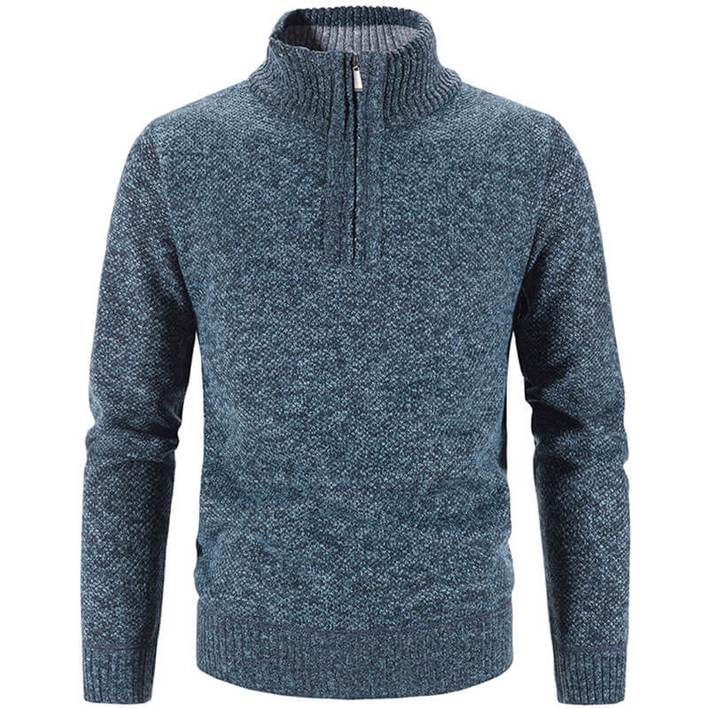 Men's Heavy Fleece Sweatshirt - Warm & Soft - Blue