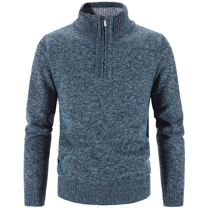 Men's Heavy Fleece Sweatshirt - Warm & Soft - Blue