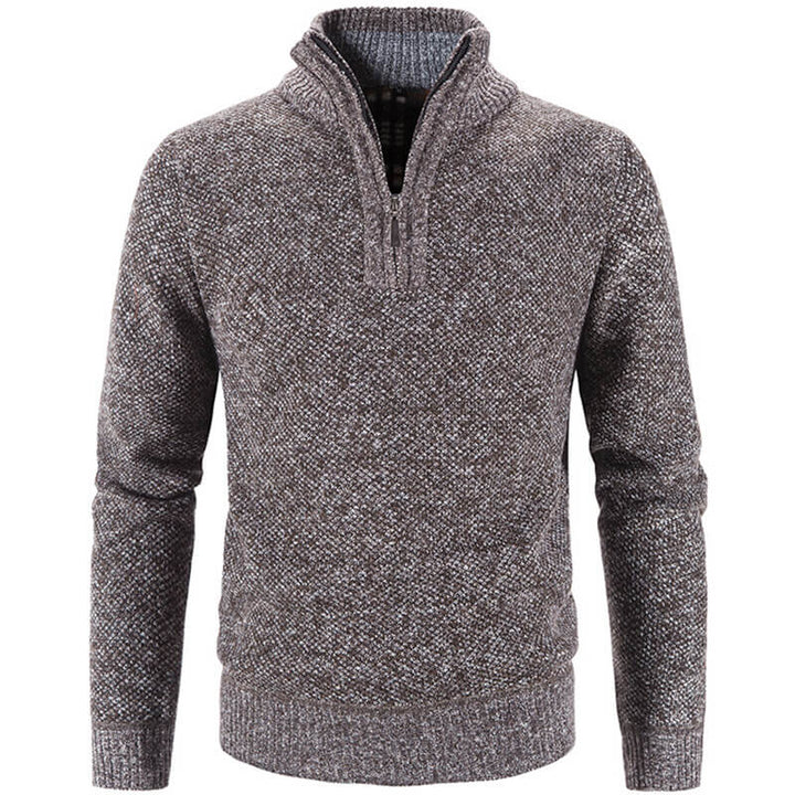 Men's Heavy Fleece Sweatshirt - Warm & Soft - Brown