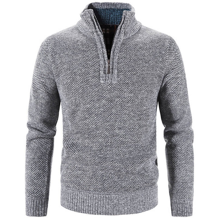 Men's Heavy Fleece Sweatshirt - Warm & Soft - Light Grey