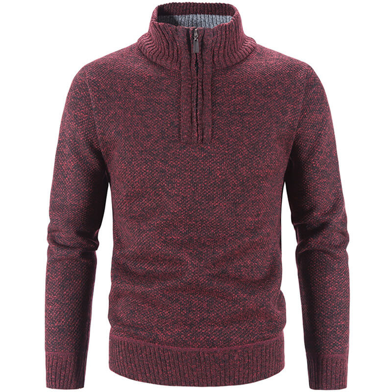 Men's Heavy Fleece Sweatshirt - Warm & Soft - Red