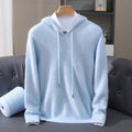Men's Hooded Knit Pullover Sweater - Structured Hood Design