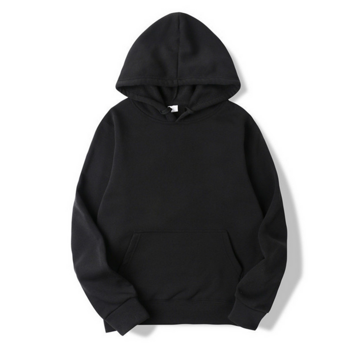 Men's Hoodie Sweatshirt - Comfort Fit - Black