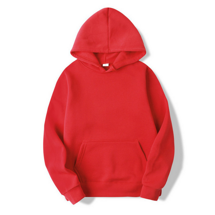 Men's Hoodie Sweatshirt - Comfort Fit - Red