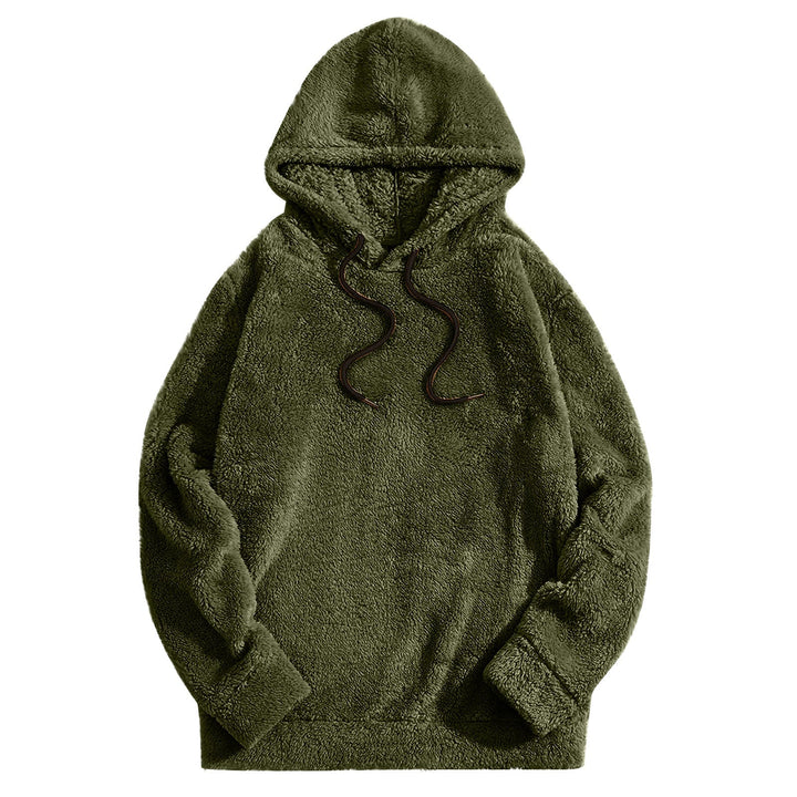 Men's Hoodie with Drawstring - Casual Comfort - Green