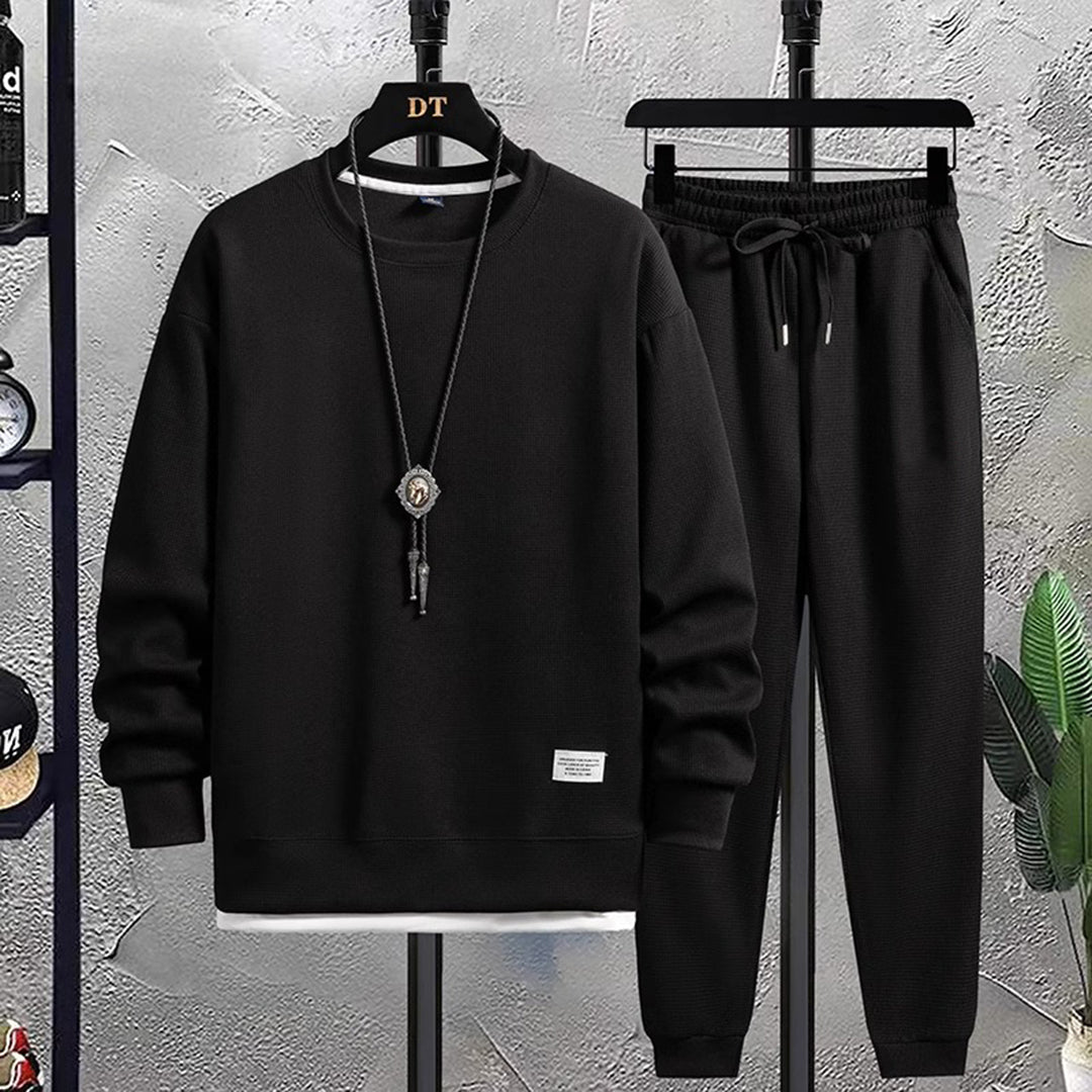 Men's Jogging Set - Comfortable Athletic Wear - Black