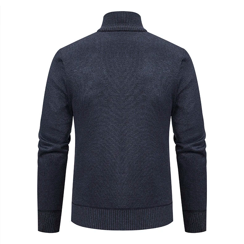 Men's Knit Cardigan Vest - Warm & Versatile - Black
