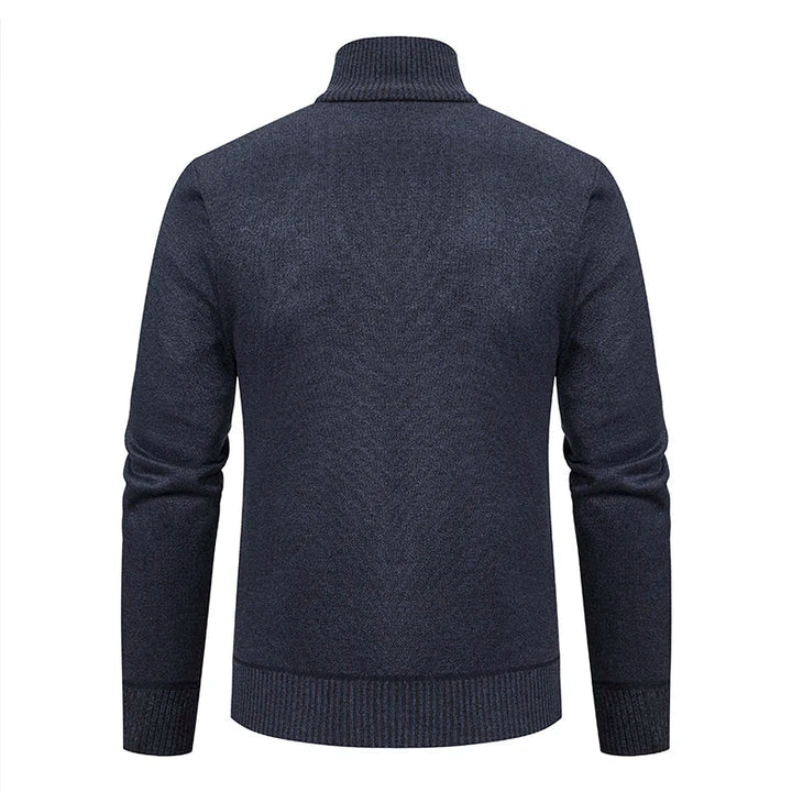 Men's Knit Cardigan Vest - Warm & Versatile - Black