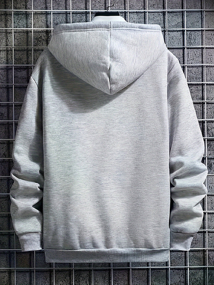 Men's Knit Hoodie with Faux Fur Lining - Warm Winter Casual