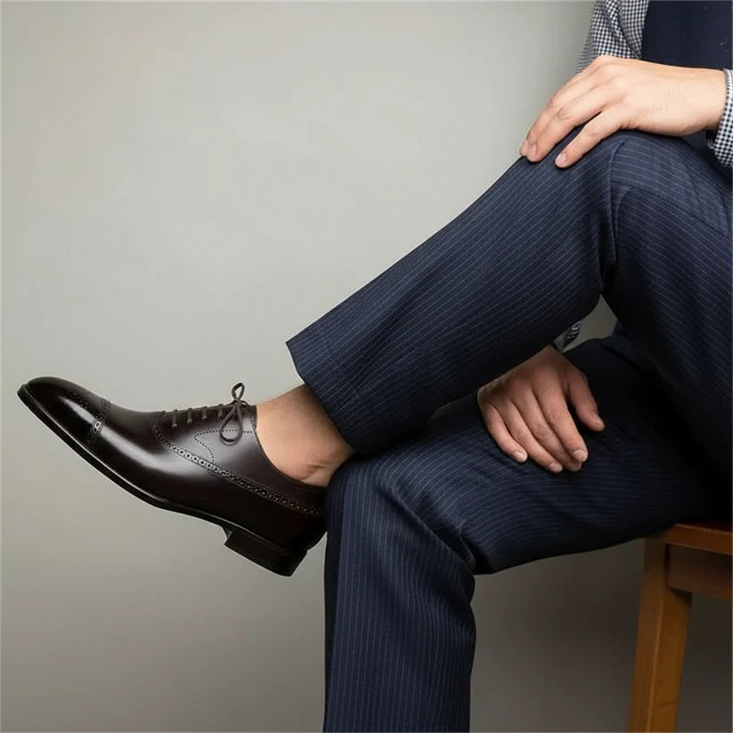 Men's Lace-Up Oxford Shoes - Classic Formal Style