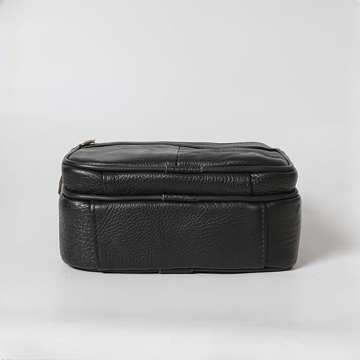 Men's Leather Crossbody Bag - Professional Shoulder Strap