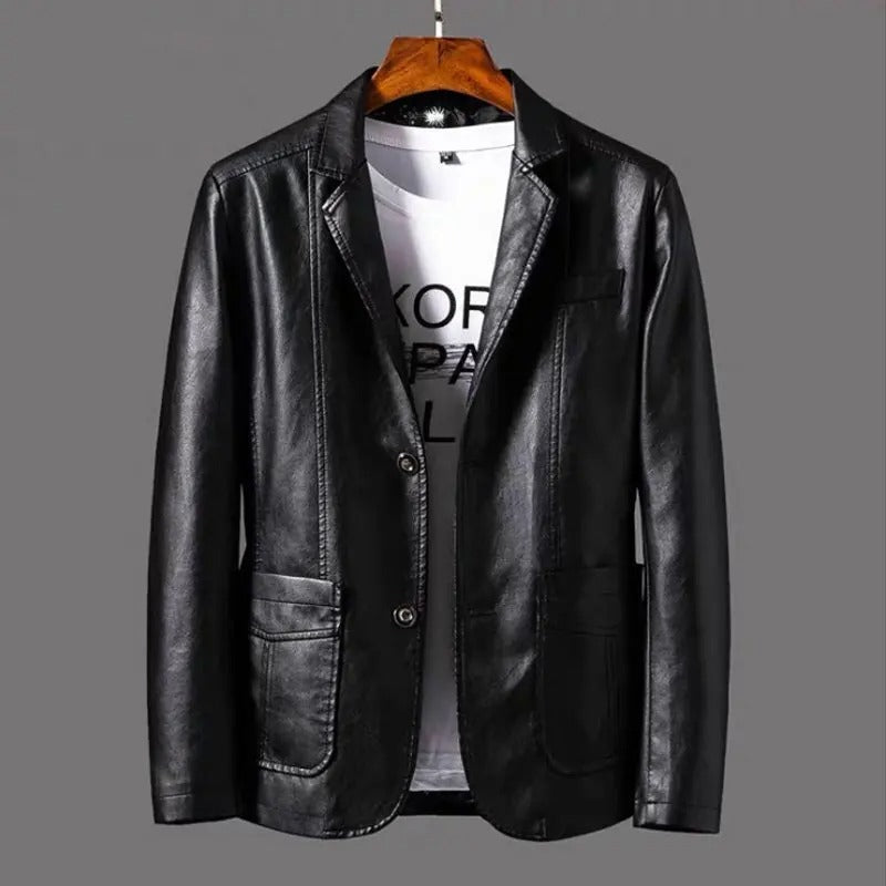Men's Leather Jacket - Classic Timeless Style