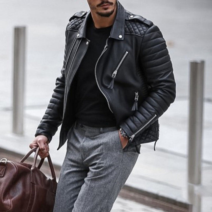 Men's Leather Jacket - Classic Timeless Style
