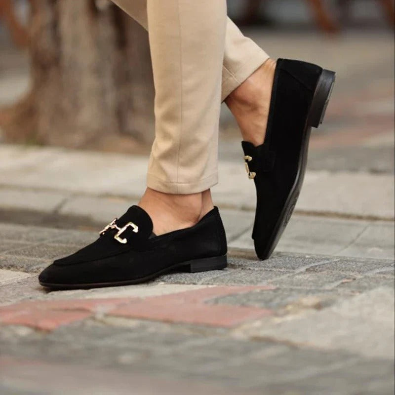Men's Leather Loafers - Classic Slip-On Shoes