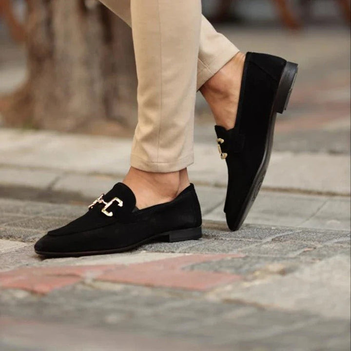 Men's Leather Loafers - Classic Slip-On Shoes