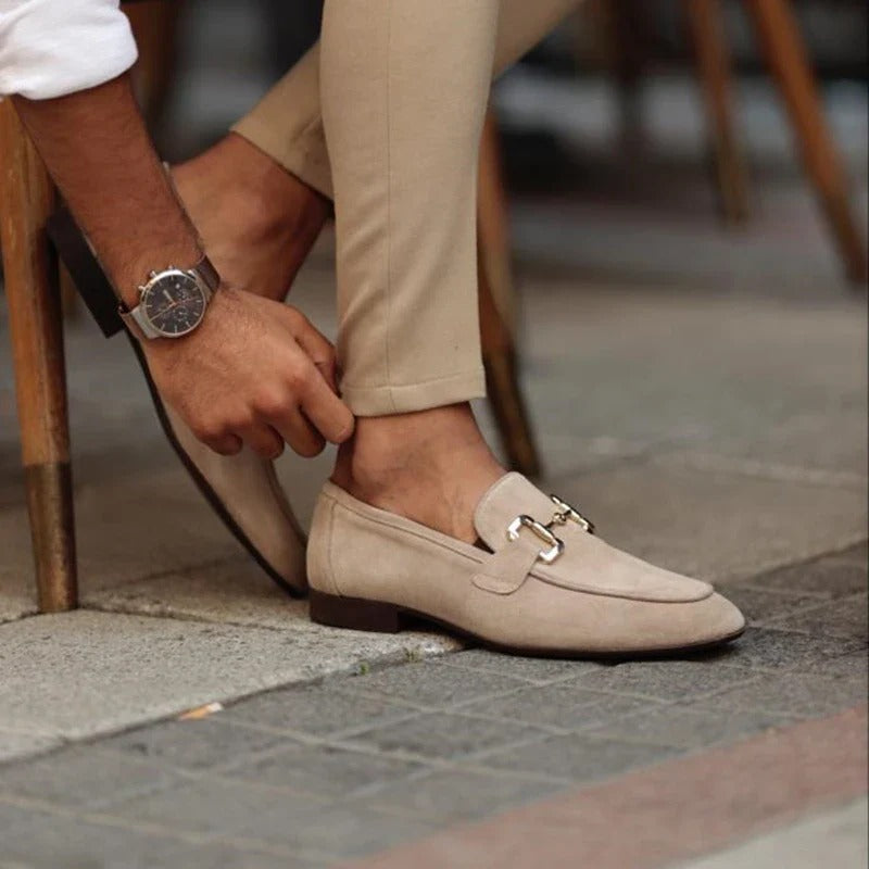 Men's Leather Loafers - Classic Slip-On Shoes