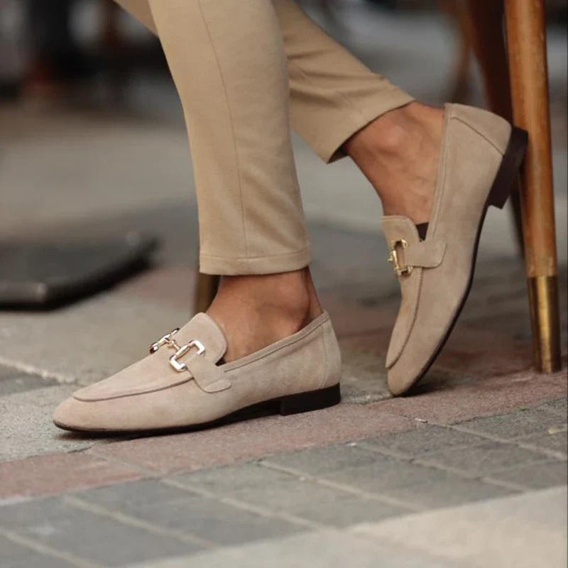 Men's Leather Loafers - Classic Slip-On Shoes