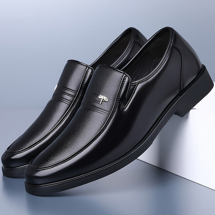 Men's Leather Loafers - Lightweight Casual & Formal - Black