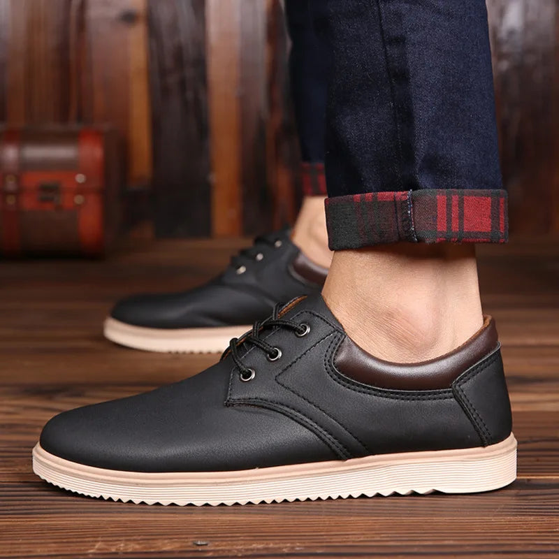 Men's Leather Oxford Shoes - Classic Formal Style