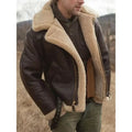 Men's Leather Pilot Jacket - Sherpa Lined Classic