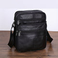 Men's Leather Shoulder Bag - Structured Crossbody