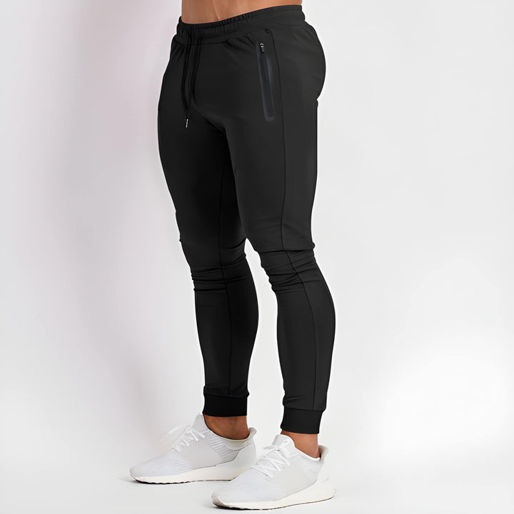 Men's Lightweight Athletic Shorts - Quick-Dry Slim Fit - Black