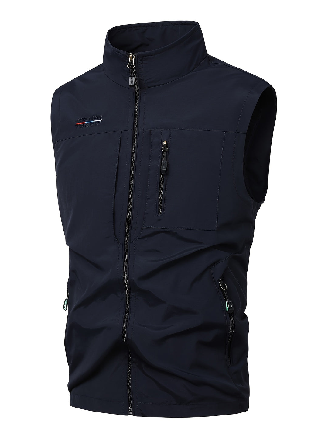 Men's Lightweight Sleeveless Vest - Quick-Dry Work Gilet - Blue