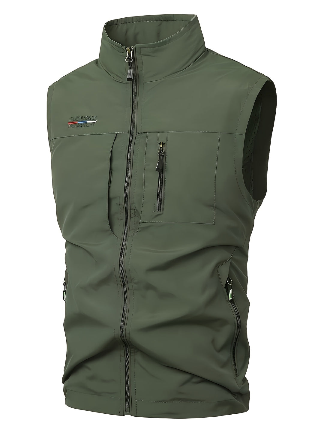 Men's Lightweight Sleeveless Vest - Quick-Dry Work Gilet - Green