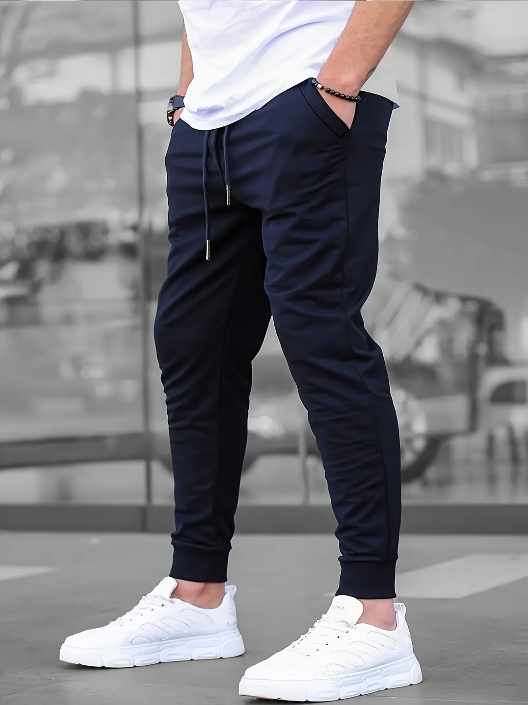 Men's Lightweight Slim-Fit Athletic Shorts - Breathable - Blue