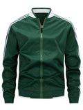 Men's Lightweight Sports Vest - Baseball Collar & Striped Sleeves