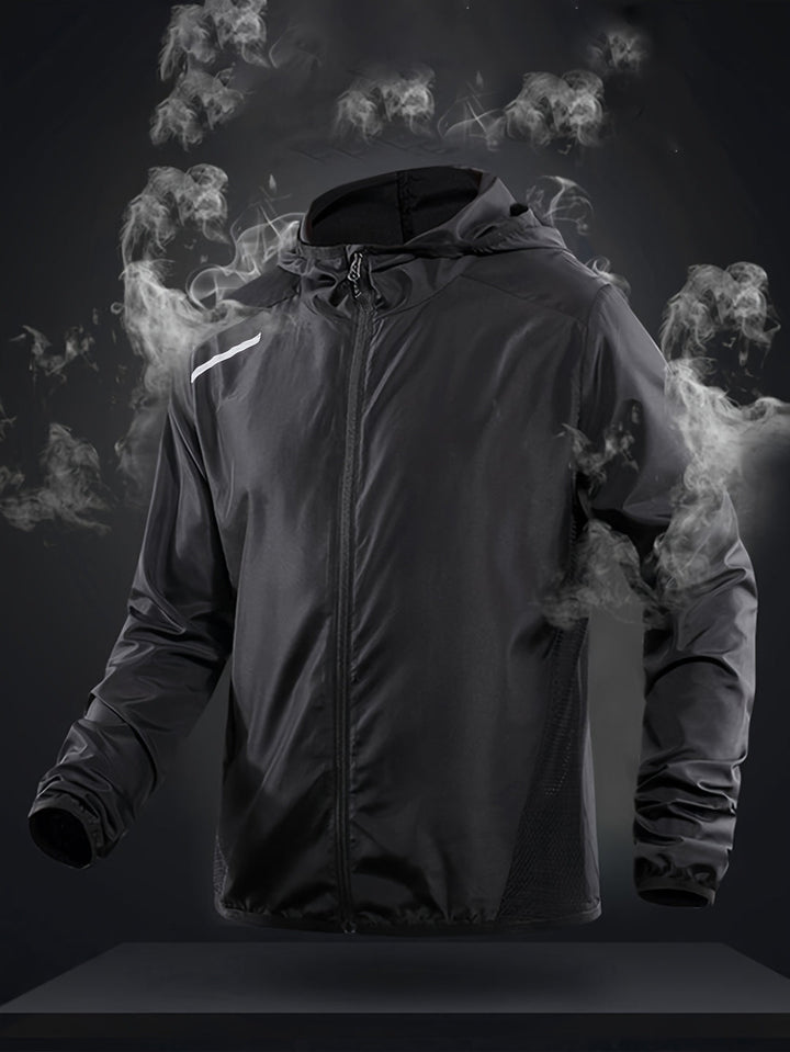 Men's Lightweight Windbreaker Jacket - Reflective & Breathable