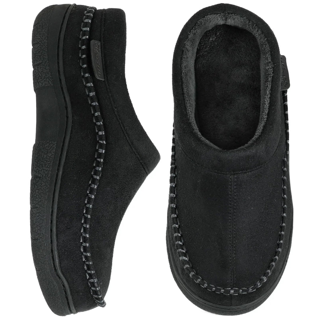 Men's Loafers - Soft Comfort Slip-On Shoes - Black 2