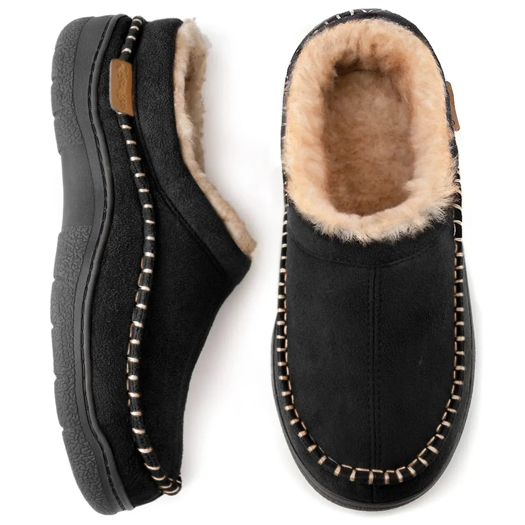 Men's Loafers - Soft Comfort Slip-On Shoes - Black