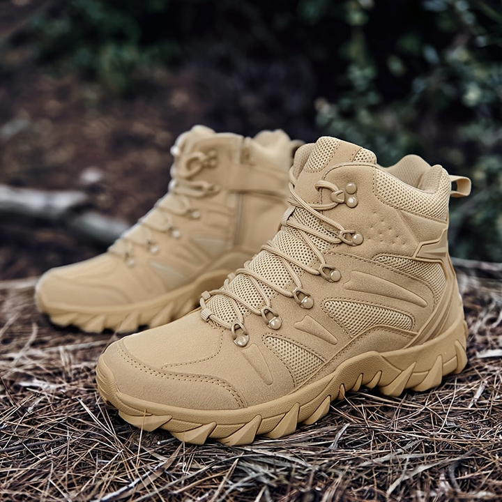 Men's Mid-Top Hiking Boots - Breathable Tactical Walking Shoes