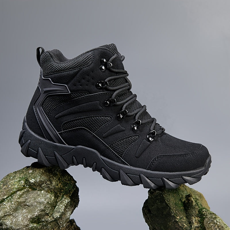 Men's Mid-Top Hiking Boots - Breathable Tactical Walking Shoes
