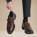 Men's Monk Strap Shoes - Double Buckle Formal Design