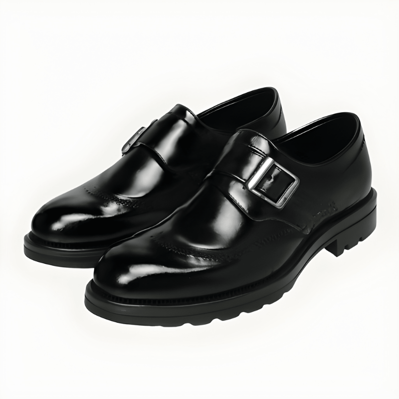 Men's Monk Strap Shoes - Double Buckle Formal Design