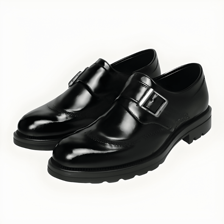 Men's Monk Strap Shoes - Double Buckle Formal Design