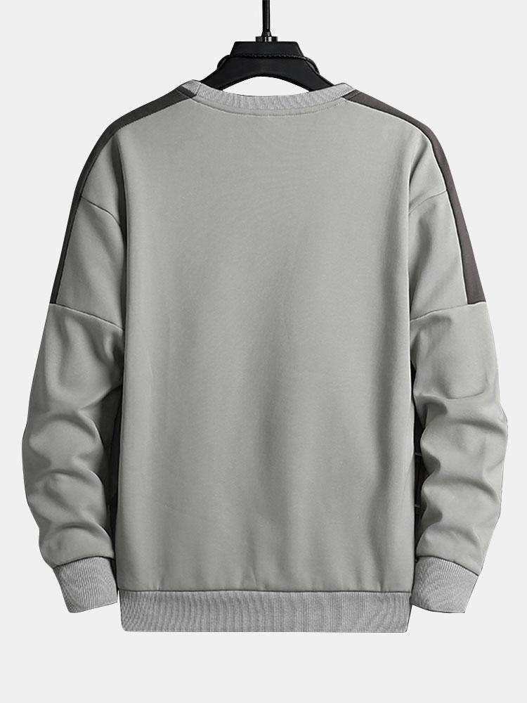 Men's Mountain Graphic Crew Neck Sweatshirt – Relaxed Fit Pullover