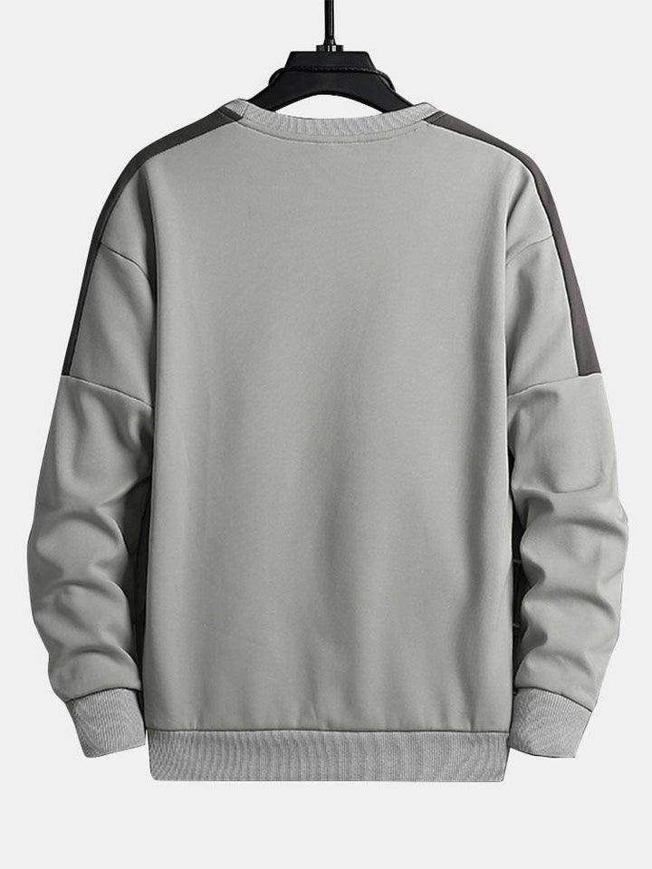 Men's Mountain Graphic Crew Neck Sweatshirt – Relaxed Fit Pullover