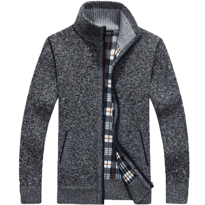 Men's Open Front Cardigan - Knit Vest Casual - Charcoal