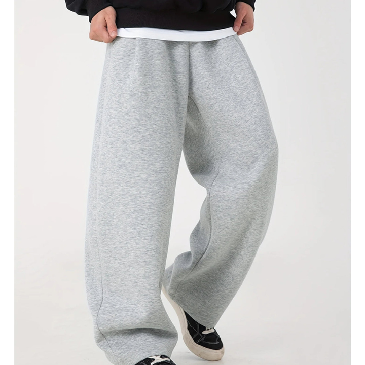 Men's Oversized Winter Pants - Elastic Waist Relaxed Fit