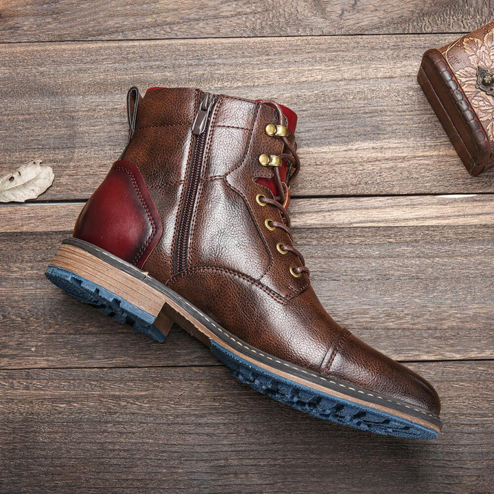 Men's Oxford Leather Dress Shoes - Classic Brown