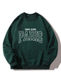 Men's Paris Graphic Print Sweatshirt – Relaxed Fit Crew Neck